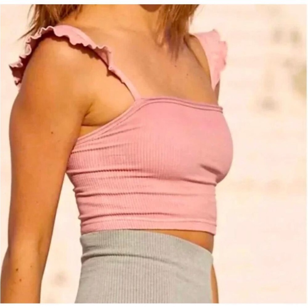 NWOT Free People Happiness Runs Flirty Crop Top